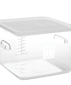 Alternative view of Rubbermaid Commercial Products Large Lid For 12, 18, And 22 Qt. Plastic Space Saving Square Food Storage Container (Fg652300Wht),White White Lid (12 qt.- 22 qt.)
