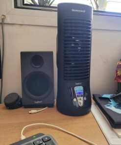 Honeywell HTF210B QuietSet Personal Table Fan, Black – Oscillating Personal Fan with Quiet Operation and 4 Levels of Power and Sound 31 719rpdC5CL