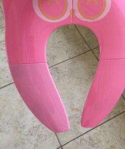 Gimars Portable Travel Potty Seat for Toddlers, Large Folding Travel Potty Seat For Kids Fits All Shape Toilet, Foldable Toilet Seat for Boys & Girls With 6 Non-Slip Silicone Pad, Free Carry Bag, Pink 41 719sr4WJvhL 2