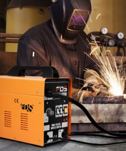 Goplus 110V MIG 130 Welder Flux Core Welding Machine, No Gas Welding Machine with Electrode Holder Face Shield (Orange) 39 719srIUsl L