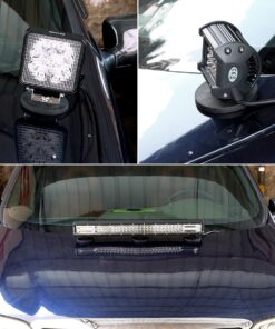 WOWLED 2 Pcs Magnetic Light Bar Mount, Magnetic Work Light Base, Powerful Magnet Mounting Brackets Holder with Rubber Pad for Off-Road Driving Lamp, Curved LED Light Bar, Emergency Light 20 719tKDjDCHL