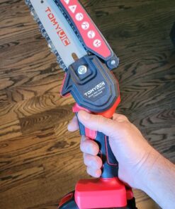Mini Chainsaw 6-Inch Battery Powered - Cordless Electric Handheld Chainsaw with 2 Rechargeable Batteries - 21V Small Power Chain Saws Battery Operated for Tree Trimming Wood Cutting 28 719uCMsTFWL
