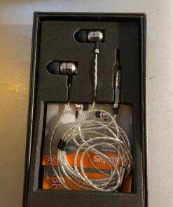 sephia SP3060 Wired Headphones, HD Bass Driven Audio, Lightweight Aluminum Wired in Ear Earbud Headphones, S/M/L Ear Bud Tips, Earphone Case, 3.5mm Tangle-Free Cord (Without Mic) 46 719w1xblXjL