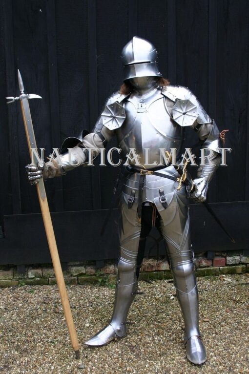 NauticalMart Knight Suit of Armor 15th Century Medieval Times Shoulder Armour Breastplate Metal Costume