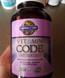 Prenatal Multivitamin for Women from Whole Foods with Biotin, Iron & Folate not Folic Acid, Probiotics for Immune Support - Vitamin Code Raw by Garden of Life - Pregnancy Must Haves - 180 capsules 180 Count (Pack of 1) 38 719x1Q3yN1L
