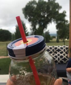 Short Safer Rounded End Stainless Steel Smoothie Straws, Reusable Straight Metal Straws for Half Pint Mason Jars, Coffee Mugs, Small Glasses, Cocktail Straws, 4 Portable Short Stainless Steel Straws 48 719ypigP89L