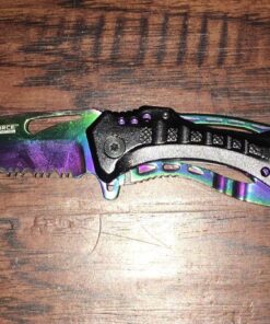 Tac Force- TF-705 Series - Bottle Opener, Glass Punch and Pocket Clip, Tactical, EDC, Rescue Rainbow 51 719yuDzo4fL