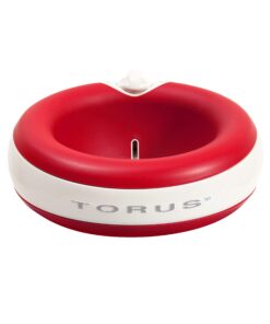 Torus Pet Maxi Filtered Water Bowl (Red) - 2-Liter - Travel - Home - Auto-Fill - Powerless Portable Dispenser – Food Grade – Antimicrobial - BPA-Free - Dog – Cat – No Spill - No Splash Red 17 719zBqNKhDL