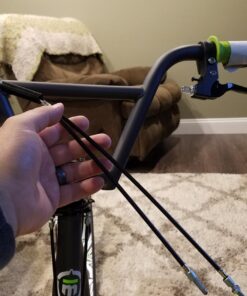 Mongoose Expo Youth Kick Scooter, Suggested for Riders with Ages 6 to 9 Years Old, Max. Weight of 175 lbs., Front and Rear Caliper Brakes, Rear Axle Pegs, 12-Inch Inflatable Wheels Green/Grey 45 71A h5AuUGL