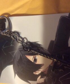 Cosplay Anime Black Sao Sword Art Online Kirito Metal Keychain Key Ring Pendant 10 71A0iQ GsLL