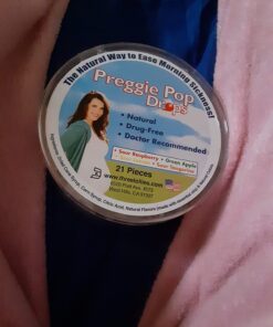 Preggie Pop Drops - 21 Drops - Morning Sickness Relief during pregnancy - Safe for pregnant Mom & Baby - Gluten Free - Four Flavors: Lemon, Raspberry, Green Apple, Tangerine Lemon, Raspberry, Green Apple, Sour Tangerine 21 Count (Pack of 1) 31 71A1Bra7zXL 1