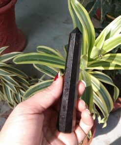 Jet Black Tourmaline Healing Tower Crystal Obelisk Meditation Protection Evil Energy Positivity Agate Approx 3 inch Long Black 26 71A1xqro9RL