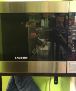 SAMSUNG 1.1 Cu Ft Countertop Microwave Oven w/ Grilling Element, Ceramic Enamel Interior, Auto Cook Options,1000 Watt, MG11H2020CT/AA, Stainless Steel, Black w/ Mirror Finish,15.8"D x 20.4"W x 11.7"H 37 71A1yp8oVWL