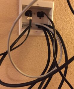 PowerBridge Two-CK Dual Outlet TV Cord Hider for Wall Mounted TV’s - Recessed in-Wall Cable Hider System for Power & Low Voltage - Matches Existing Outlets - Hide Wires with This Easy DIY Install Kit Dual Power 67 71A2eKods0L