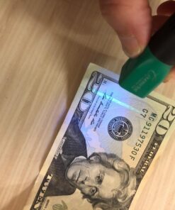 Dri Mark Dual Test - The Original Smart Money Pen with UV LED Cap Counterfeit Detector System - Plus 2 Free Detector Pens - Money Loss Prevention - Fraud Protection, Black, 3 Count (Pack of 1) 52 71A2hnXf6zL