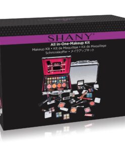 SHANY Carry All Makeup Train Case with Pro Makeup Set, Makeup Brushes, Lipsticks, Eye Shadows, Blushes, Powders, and more - Reusable Makeup Storage - Premium Gift Packaging - Silver 22 71A2sndgFYL