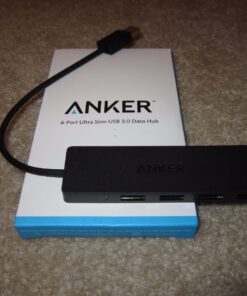 Anker 4-Port USB 3.0 Ultra Slim Data Hub for Macbook, Mac Pro/mini, iMac, Surface Pro, XPS, Notebook PC, USB Flash Drives, Mobile HDD, and More 0.7 ft USB-A 3.0 52 71A33D6mg5L