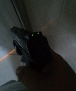 Truglo TFO Tritium & Fiber-Optic Handgun Sight Durable Snag-Resistant Glowing Front & Rear Night Sight, Compatible with Smith & Wesson M&P Series Green Rear Sight 32 71A34yzarqL 1