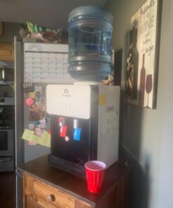 Avalon Premium Hot/Cold Top Loading Countertop Water Cooler Dispenser With Child Safety Lock. UL Listed- White countertop white 35 71A3SzTf2yL