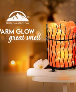 Himalayan Glow 1332 Piller Salt Basket Lamp, Single Pack, Amber Glow Pillar Design Basket Lamp - single pack 26 71A3b1CLNIL