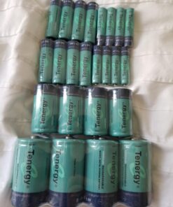 Tenergy High Drain AA AAA C and D Battery, 1.2V Rechargeable NiMH Batteries Combo, 8-Pack 2500mAh AA Cells, 8-Pack 1000mAh AAA Cells, 4-Pack 5000mAh C Cells and 4-Pack 10000mAh D Cell Batteries 18 71A46kpd6yL
