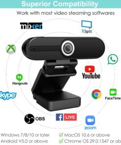 4K HD Webcam with Microphone, 8MP USB Computer Web Camera With Privacy Shutter and Tripod, Pro Streaming Webcam PC Cam Mac Desktop Laptop for Gaming Video Recording Calling Conferencing Online Classes 29 71A4DLJMrIL