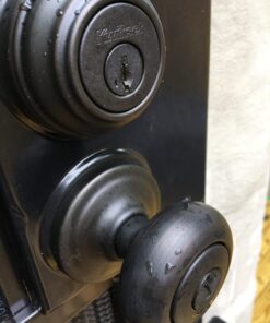 Kwikset 99910-035 Juno Entry Door Knob and Single Cylinder Deadbolt Combo Pack, 3, Venetian Bronze 35 71A4H6drYlL