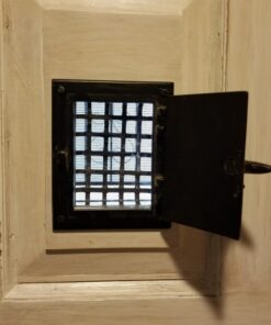 A29 Hardware Cast Iron Speakeasy Door Grill/Grille with Viewing Door, Black Powder Coat Finish, Medium Size Medium-Black 47 71A4RZsHmjL