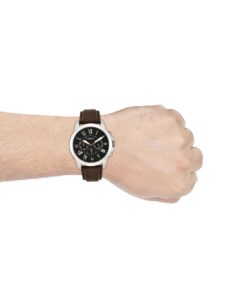 Fossil Grant Men's Watch with Chronograph Display and Genuine Leather or Stainless Steel Band Brown 30 71A4qJlohbS