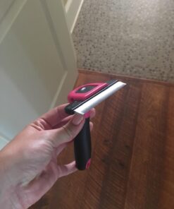 DakPets Pet Deshedding Tool | Professional Cat and Dog Brush for Shedding | Fur Deshedding Brush and Pet Hair Remover for Cats and Dogs | Stainless Steel Cat and Dog Shedding Brush for Pet Grooming Hot Pink 65 71A530oKceL