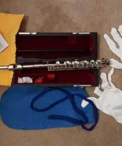 Eastar Piccolo Instrument for Beginners Students, Key of C Piccolo Flute, with Hard Case, Cleaning Rod, Cloth, Swab and Gloves, 2-Piece, Nickel Plated Piccolo, EPC-1 29 71A55gu3NcL