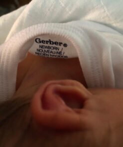 Gerber baby-girls 5-pack Solid Onesies Bodysuits 0-3 Months White 37 71A6G9aESuL