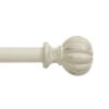 Kenney KN71604 Rachel Fluted Knob End Standard Decorative Window Curtain Rod, 28-48" Adjustable Length, Antique White Finish, 5/8" Diameter Steel Tube 28-48" 38 71A73drXp8L
