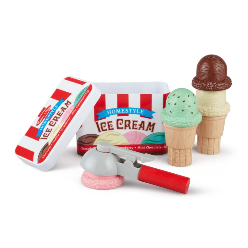 Catalog 2 Melissa & Doug Scoop and Stack Ice Cream Cone Magnetic Play Set, Multicolor - Pretend Food, Ice Cream Toy For Toddlers And Kids Ages 3+.