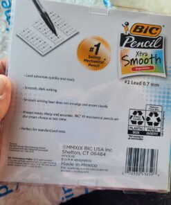 BIC Xtra-Smooth Mechanical Pencils with Erasers (MPCE40-BLK), Bright Edition Medium Point (0.7mm), 40-Count Pack, Bulk Mechanical Pencils for School or Office Supplies, Gifts for Students Xtra-Smooth Bright Edition 40 71A8 CFgEL