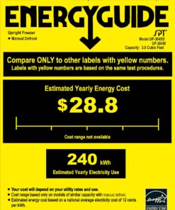 Alternative view of SPT UF-304W: 3.0 cu.ft. Upright Freezer in White - ENERGY STAR