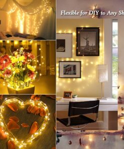 Brizled Solar String Lights, 2 Pack Each 66ft 200 LED Solar Fairy Lights, 8 Modes Outdoor Solar Fairy Lights String with Memory, Waterproof Solar Twinkle Lights for Christmas Garden Party, Warm White 28 71A8CXKYhL