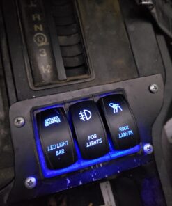 MicTuning LS081602JL, Backlit Fog Lights Rocker Switch Kit, On/Off LED Light, 20A 12V Toggle, Blue 23 71A8hlfjEeL