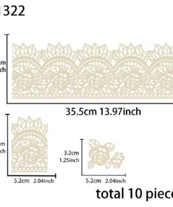 Large Pre-Made Ready to Use Edible Cake Lace Rose Scallop Ivory White 14-inch 10-piece Set 24 71A98uuP2fL