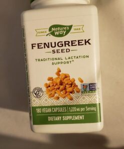 Nature's Way Fenugreek Seed, Traditional Lactation/Breastfeeding Support*, 1,130 mg, 180 Vegan Capsules 180 Count (Pack of 1) 41 71A9TS5BrLL
