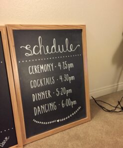 The Board Dudes 17" x 23" Chalk Board with Oak Wood Style Frame 55 71A9ZhswkWL