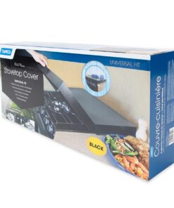 Camco Camper/RV Stove Top Cover | Features Hinged Design for Easy Access to Front Burners & Fits Most 3 or 4 Burner RV/Boat Stoves | Crafted of 20-Gauge Steel w/Powder-Coated Finish | Black (43554) 32 71AB5MZQGaL