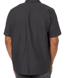 Red Kap Men's Short Sleeve Industrial Work Shirt Large Black 12 71ABEh7joWL