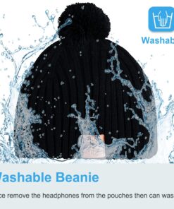 Rotibox Bluetooth Beanie Hat Wireless Headphone for Outdoor Sports Xmas Gifts One Size Bb005-black 10 71ABwZI2xCL