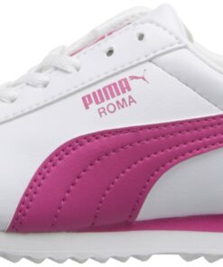 PUMA Unisex-Child Shoes 6 Big Kid White/Fuchsia Purple 15 71AC35fJyIL