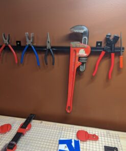 Master Magnetics 24” Heavy-Duty Magnetic Tool Holder, Easy-Install, 20-lb per inch Pull Force, Black Powder Coat with Yellow Stripe (AM1PLC) 24" 35 71ACcRzuH3L