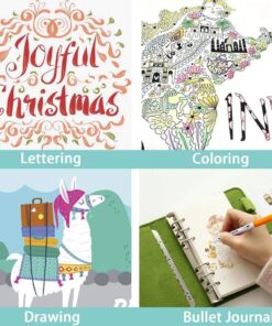 Journal Calligraphy Art Markers, 48 Colors Dual Tip Brush Pens with Fineliner Tip for Adult Coloring Books Drawing At School Home Office by Smart Color Art 30 71ACkvAmEvL