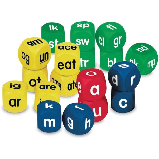 Learning Resources Phonics Cubes Class Set, 3 Sets of 6 Cubes (LER0589)