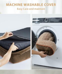 BFPETHOME Orthopedic Dog Beds for Medium Dogs - Waterproof Sofa Dog Bed with Removable Washable Cover, Medium Dog Bed with Waterproof Lining and Nonskid Bottom,Pet Bed for Large Dogs. 30.0"L x 20.0"W x 6.5"Th Beige Coffee 11 71ADiMRGuiL