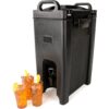 Carlisle FoodService Products Cateraide Insulated Beverage Server with Spigot for Dispensing Hot and Cold Drink Beverages, Plastic, 5 Gallons, Black 5 Gallon 13 71AELyUNFzL